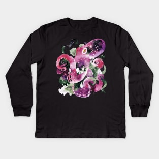 Full Colour Octopus Abstract Kids Long Sleeve T-Shirt